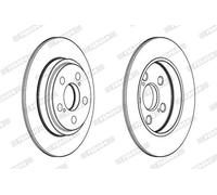 2x FERODO DDF1866 PREMIER Disco freno Posteriore per TOYOTA Urban Cruiser (P1)