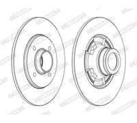 2x FERODO DDF752C PREMIER Disco freno Posteriore per RENAULT CLIO II 238mm