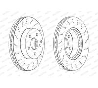 2x FERODO Disco freno Ø295mm Altezza: 64,5mm Spessore: 28mm perforato/ventilazione interna DDF1693C