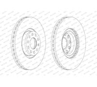 2x FERODO Disco freno Anteriore Ø321mm Altezza: 52,2mm Spessore: 29,8mm ventilato DDF1983C-1 Compatibilità con AUDI A6 Avant 4B5, C5 A6 Sedan 4B2, C5