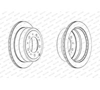 2x FERODO Disco freno Posteriore Ø329mm Altezza: 102,7mm Spessore: 18mm ventilato DDF1597C-1 Compatibilità con TOYOTA LAND CRUISER 100 UZJ100, LEXUS LX UZJ100