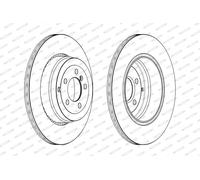 2x FERODO Disco freno Posteriore Ø366mm Altezza: 75mm Spessore: 20mm Cerchio foro-Ø: 120mm ventilato DDF2085C-1 Compatibilità con LAND ROVER Range Rover III L322