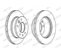 2x FERODO FCR228C Disco freno Anteriore per VW LT 28-46 II Van (2DA, 2DD, 2DH)
