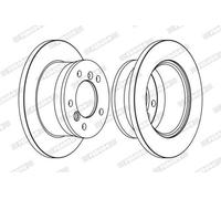 2x FERODO FCR229C Disco freno Posteriore per VW LT 28-35 II Bus (2DB, 2DE, 2DK)