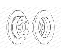 2x FERODO FCR311C Disco freno Posteriore per VW CRAFTER 30-50 Furgonato (2E)