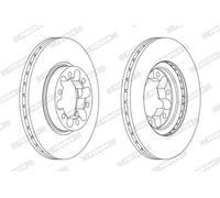 2x FERODO FCR339A PREMIER Disco freno Anteriore per NISSAN Cabstar (F24M, F24W)