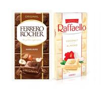 2x Ferrero Raffaello Rocher Chocolates Bar Latte Bianco Cocco Mandorla 90 g...