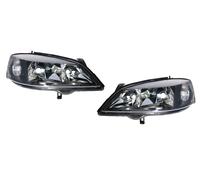 2x FFARO FANALE PROIETTORE H7/HB3 NERO SINISTRA DESTRA per OPEL ASTRA G 1998-