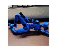 2X Figura D'Azione Robot, Stampata In 3D con Articolazione Completa per Animazione Stop Motion Blu