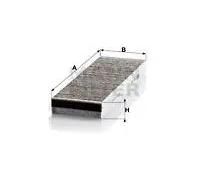 2x Filtro abitacolo dietro il cruscotto Filtro al carbone attivo CUK 3023-2