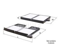 2x Filtro abitacolo Filtro particellare LA 186/S KNECHT per TOYOTA CARINA E VI