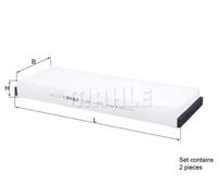 2x Filtro abitacolo Filtro particellare LA 239/S KNECHT per AUDI TOYOTA VW