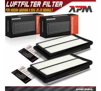 2x Filtro Aria per Nissan Qashqai II SUV J11 Renault Kadjar Posteriore Hl