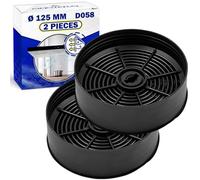 2x Filtro Cappa Cucina Carboni Attivi Tipo D058 Ø125mm per Aeg 9029798809