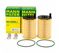 2x Filtro Olio MANN-FILTER HU 8005 z Con Tappo Scarico per Porsche Audi VW A7 A6