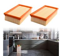 2x Filtro Plissettato Piatto Per Bosch Gas 35 L Afc Sfc + Gas 35 M Afc