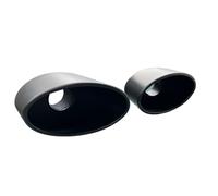 2x Fine-Tubi Copertura per Audi A3 A4 A5 A7 Tt Rs TTS Nero Ovale 180x120mm 65mm