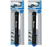 2x Fischer Minipompa Flex Pompa Aria Mini Compatta Auto Ventil Dunlop 20 cm Nero