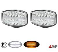2X Fit Scania Volvo DAF MAN Camion 24V 10'' Jumbo Spot Light Led Ambra DRL HQ E9
