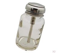 Zialofi 2x Flacone per Struccante con Pompa, Alcol E Acetone