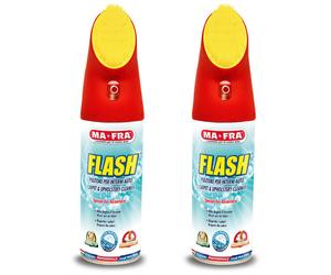 2x FLASH MA-FRA Pulisci Sedili Tessuti auto interni Schiuma secca MAFRA 400ml