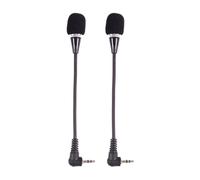 2X Flexible 3.5mm Jack Microphone Mic for PC Laptop Desktop Skype Yahoo Black