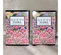 2x Flora Gorgeous Gardenia Eau de Parfum EDP Sample Spray .05oz 1,5 ml ciascuno