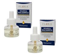 2x Flora - RICARICA BALSAMICA per diffusore - 25 ml con oli essenziali - Purifica e rinfresca l'aria degli ambienti domestici - 2 conf. da 25 ml l'una + in OMAGGIO 2 Tisane Funzionali Viropa