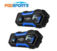2X FODSPORTS FX4 Bluetooth Moto Casco Interfono Cuffie Auricolari 4 vie Citifono