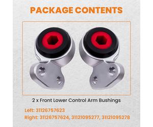 2x Front Control Arm Bushings For BMW 3 Series E46 323 325 328 330 31126757623