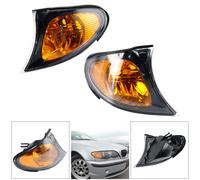 2x Front Indicator Turn Signal Yellow Corner Lights Per BMW 3 Series E46 02-05 Y