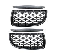 2x Front Kidney Grille &2x Upper Hood Eyelids Fit For BMW 3 Series E90 E91 05-08