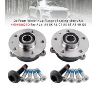 2x Front Wheel Hub Flange+Bearing+Bolts Kit 4H0498625D Per Audi A4 8K A6 C7 A5.