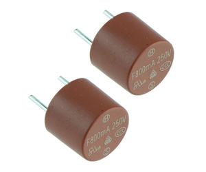 2x Fusibile Circolare Lento Intervento Temporizzato PCB Radiale 200mA