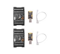 2X FX1N-14MT PLC Scheda di Controllo Industriale + Custodia + Cavo USB-TTL Modulo PLC Ingresso/Uscita Analogica con Binario di Guida