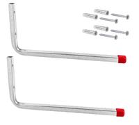 2x ganci adesivi per Viti 350x165 MM L-Haken Linea 30 KG Multiuso Werkstatthaken