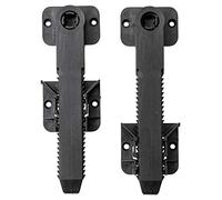 IPEA 2x Gancio Connettori a Incastro in Plastica Dura per Divani e Mobili - Aggancio Giunto Regolabile Componibile per Fissaggio Armadi - Ruotabile a 90° - Colore Nero - 206 x 65 mm