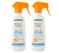 2x Garnier Ambre Solaire Kids SPF 50+ Spray Protezione Molto Alta Bimbi Ipoallergenico e Resistente all'Acqua - 2 Flaconi da 270ml ognuno
