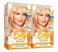 2x Garnier Belle Color Colorazione in Crema per Capelli Permanente Azione Nutriente Illuminante Risultato Naturale con Olio di Germe di Grano Colore 111 Biondo Chiarissimo Cenere - 2 Confezioni