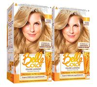 2x GARNIER Belle Color Colorazione in Crema per Capelli Permanente Azione Nutriente Illuminante Risultato Naturale con Olio di Germe di Grano Colore 1 Biondo Chiaro Naturale - 2 Confezioni,380.0 grams