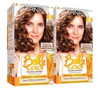 2x Garnier Belle Color Colorazione in Crema per Capelli Permanente Azione Nutriente Illuminante Risultato Naturale con Olio di Germe di Grano Colore 5 Biondo Scuro Naturale - 2 Confezioni