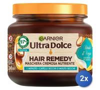 2x Garnier Ultradolce Maschera Capelli 340 Ml.Vaso Rituale D'Argan