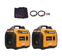 2x Generatore Di Corrente 3KW Silenziato + Box Parallelo Kit 32 A for Campeggio