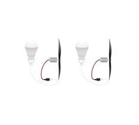 2X Generatore Eolico con Elica USB, Lampadina, Lunghezza Elica 18 cm, per Esperimenti Didattici Sulla Generazione di Energia Eolica