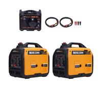2x Generatore inverter 2.3KW + 32 A Parallelo Kit for All'aperto Campeggio