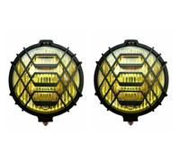 2x Giallo Fari Fendinebbia Rotondo H3 Alogena 12/24V Fari Supplementari Griglia