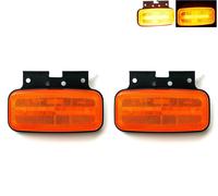 2x Giallo LED Contorno con Lampeggiatore E Riflettore E9 per Rimorchio Camion