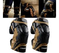 2x Ginocchiere Moto K01-3 Per Motocross Racing Riflettenti Marrone