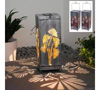 2x Globo Lampioni Solari LED da Esterno, Argento, Metallo, IP44, 2500-3000K [EEK: Non valutato]