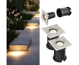 2x Globo LED Faretto Da Incasso A Pavimento Impermeabile IP67 Acciaio 230V